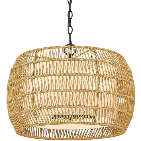 Everly 4 Light 19 inch Matte Black Chandelier Ceiling Light